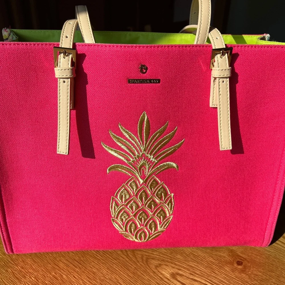 Spartina 449 Pineapple Sand Tote Bag - Picture 2 of 16